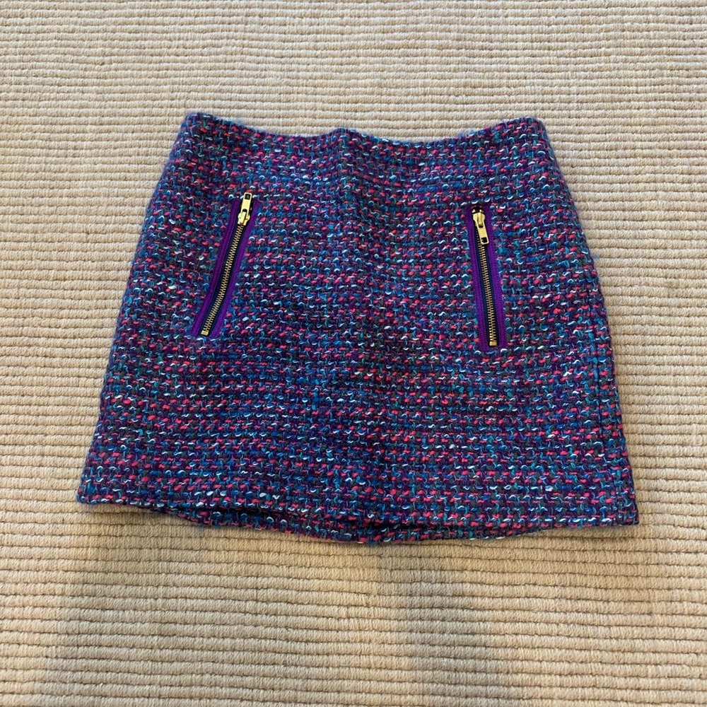 Jcrew tweed mini skirt size 4
